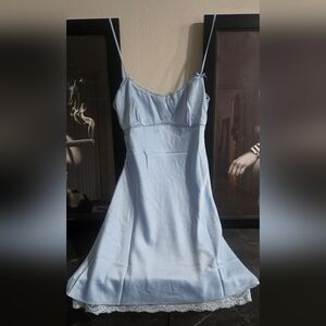 Cotton Candy Sky Blue Mini Dress